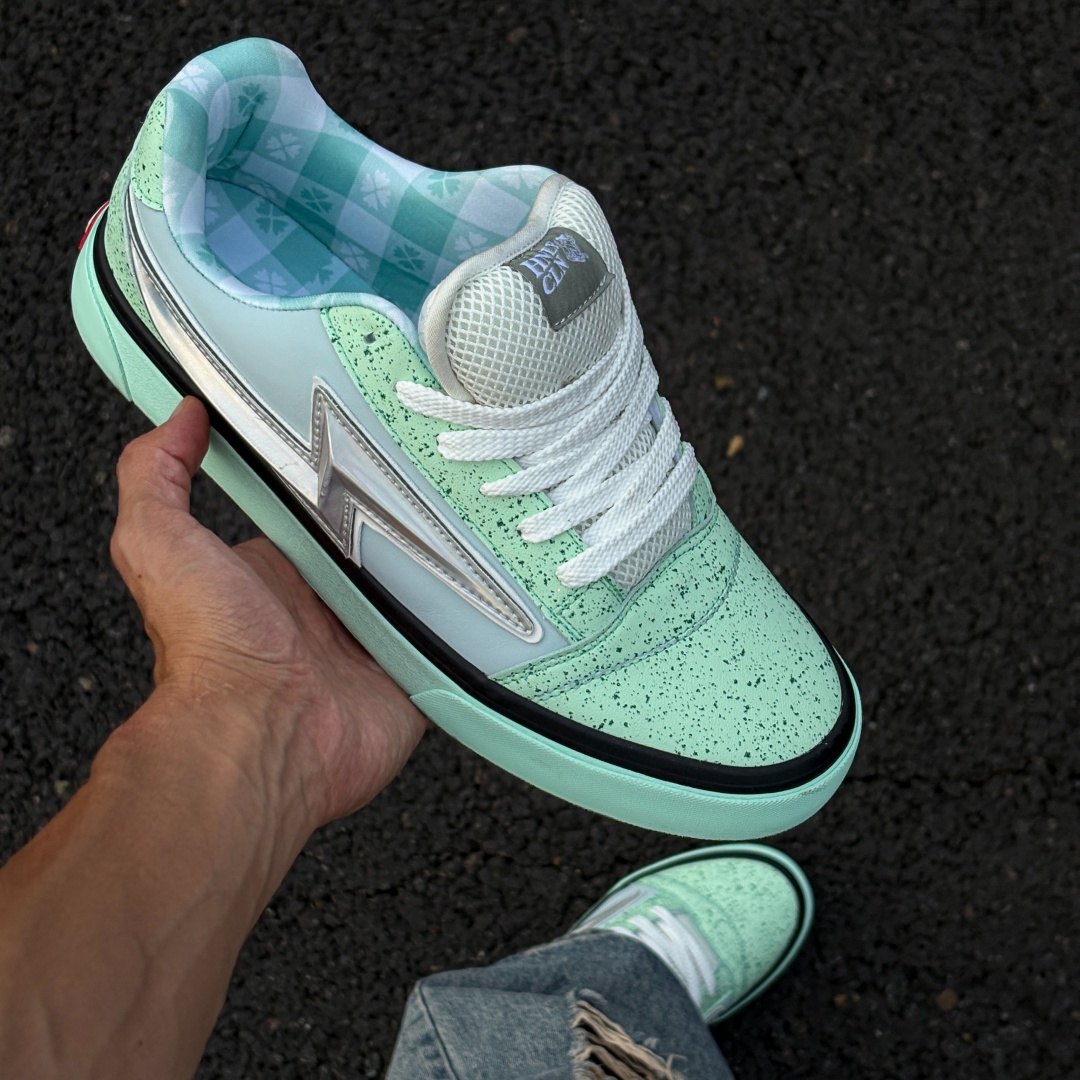 Fresh Mint Green Lightning Chu - Vans Shoes Old Skool ulasan dan harga