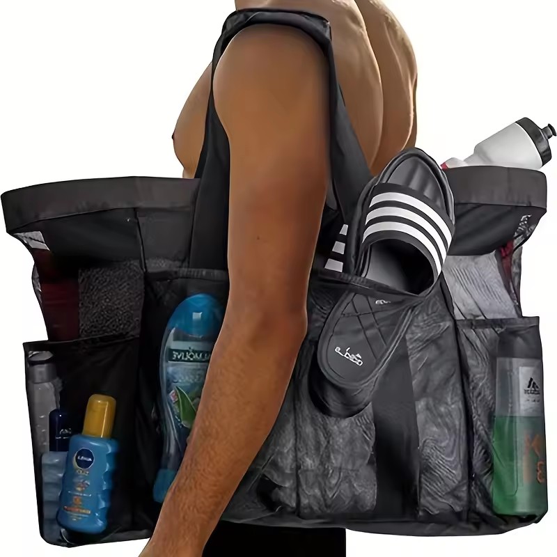 1pc Extra Large Mesh Beach Bag - Tote Bag Beach ulasan dan harga