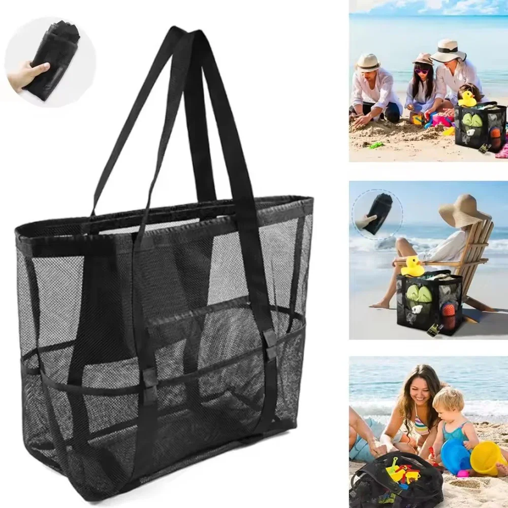 1pc Extra Large Mesh Beach Bag - Tote Bag Beach ulasan dan harga